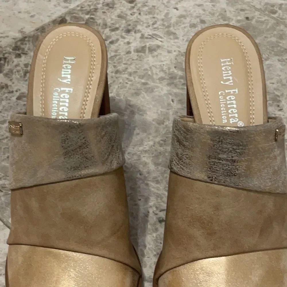 Henry Ferrera Champagne Sandals